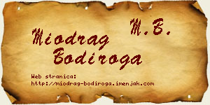 Miodrag Bodiroga vizit kartica